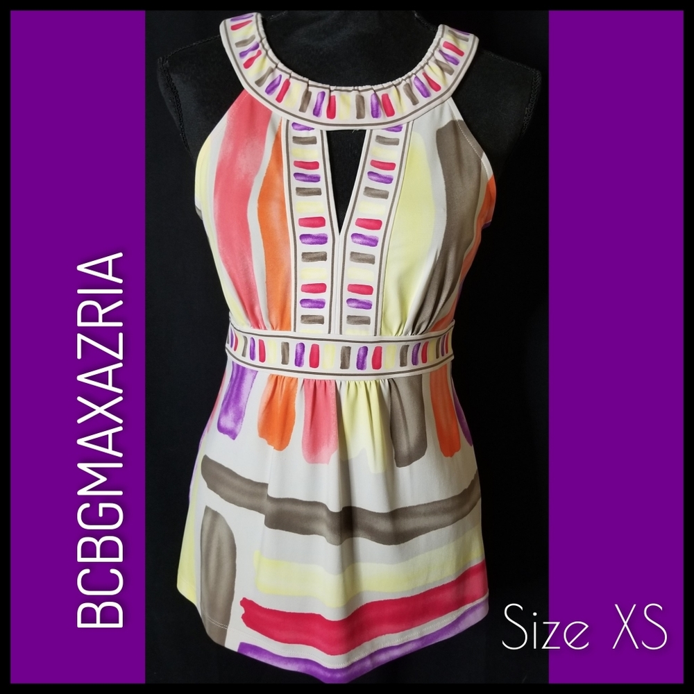 BCBG*Brush Stroke Tank/Halter Top